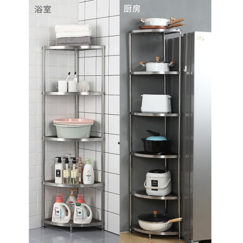 304不鏽鋼廚房三角置物架轉角架放鍋架子30收納落地式多層柺角架 304不鏽鋼廚房三角置物架轉角架放鍋架子30收納落地式多層柺角架