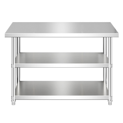 特厚不鏽鋼工作台雙三層飯店廚房操作台商用打包打荷台案板切菜桌 特厚不鏽鋼工作台雙三層飯店廚房操作台商用打包打荷台案板切菜桌