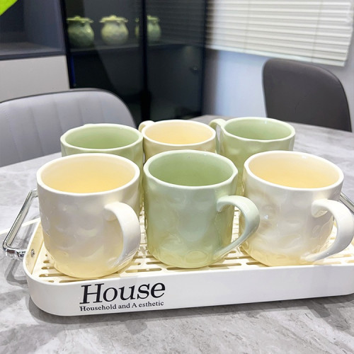 奶油風高顔值水具套裝2025新款客廳家用陶瓷杯子喬遷茶杯杯具托盤 奶油風高顔值水具套裝2025新款客廳家用陶瓷杯子喬遷茶杯杯具托盤
