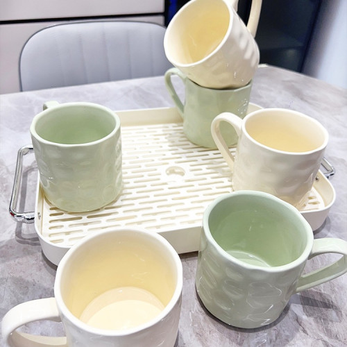 奶油風高顔值水具套裝2025新款客廳家用陶瓷杯子喬遷茶杯杯具托盤 奶油風高顔值水具套裝2025新款客廳家用陶瓷杯子喬遷茶杯杯具托盤