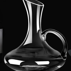 醒酒器水晶玻璃帶把醒酒器無鉛紅酒分酒器紅酒壺紅酒瓶家用歐式