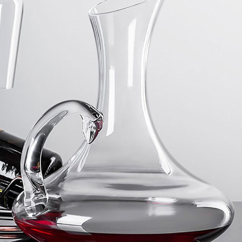 醒酒器水晶玻璃帶把醒酒器無鉛紅酒分酒器紅酒壺紅酒瓶家用歐式 醒酒器水晶玻璃帶把醒酒器無鉛紅酒分酒器紅酒壺紅酒瓶家用歐式