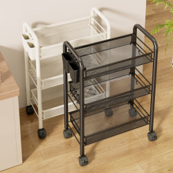 家用小推車置物架落地零食夾縫擺放架子可移動多層調料蔬果收納櫃