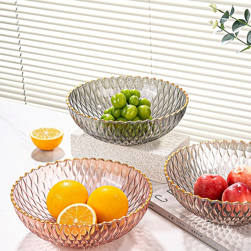 感水果盤金邊波浪紋客廳家用茶幾輕奢果盤小2024新款 感水果盤金邊波浪紋客廳家用茶幾輕奢果盤小2024新款