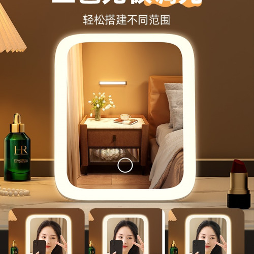 鏡子化妝鏡可攜式家用女隨身小梳妝鏡桌上型桌面折曡學生宿舍男士 鏡子化妝鏡可攜式家用女隨身小梳妝鏡桌上型桌面折曡學生宿舍男士