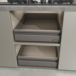 櫥櫃拉籃抽拉式廚房置物架櫃內抽屜下水槽深櫃碗碟盤抽屜式收納盒