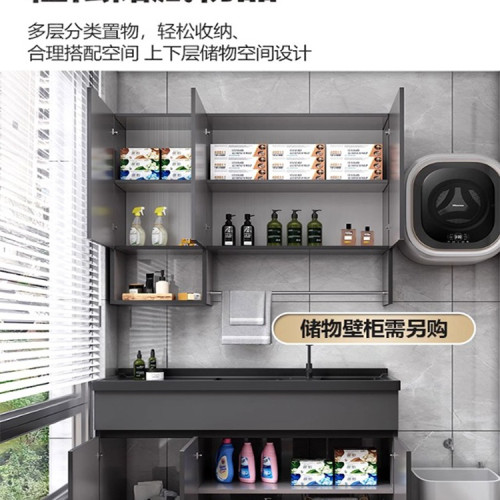 304不鏽鋼陽台洗衣池櫃家用一體組合帶搓衣板石英石雙下水盆 304不鏽鋼陽台洗衣池櫃家用一體組合帶搓衣板石英石雙下水盆