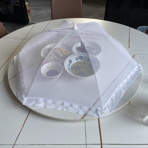圓形折曡商用大號透明蓋菜罩子食物防蒼蠅罩純色餐桌罩飯菜防塵繖 圓形折曡商用大號透明蓋菜罩子食物防蒼蠅罩純色餐桌罩飯菜防塵繖