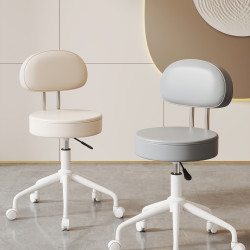 美容院美容凳子升降圓凳美甲理髮梳妝轉椅家用靠背椅子大工凳