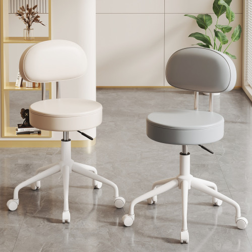 美容院美容凳子升降圓凳美甲理髮梳妝轉椅家用靠背椅子大工凳 美容院美容凳子升降圓凳美甲理髮梳妝轉椅家用靠背椅子大工凳