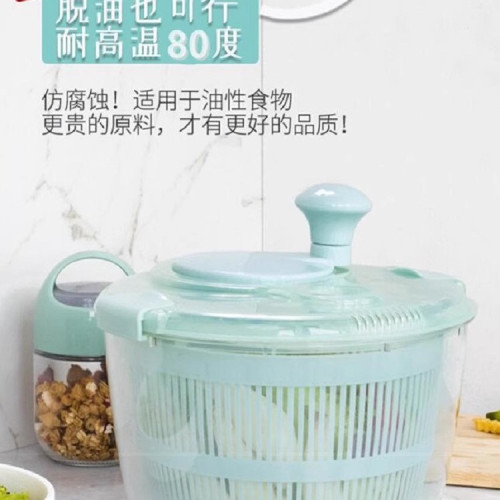 沙拉蔬菜脫水器家用瀝水甩乾機水果手動甩水籃廚房工具洗菜盆 沙拉蔬菜脫水器家用瀝水甩乾機水果手動甩水籃廚房工具洗菜盆