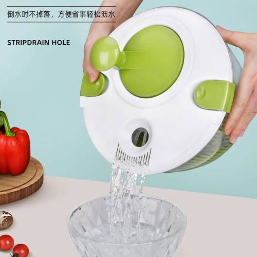 沙拉蔬菜脫水器家用瀝水甩乾機水果手動甩水籃廚房工具洗菜盆 沙拉蔬菜脫水器家用瀝水甩乾機水果手動甩水籃廚房工具洗菜盆