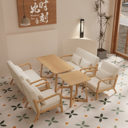 奶油風清吧咖啡廳沙發椅組合奶茶店西餐廳接待休閒洽談區沙發卡座 奶油風清吧咖啡廳沙發椅組合奶茶店西餐廳接待休閒洽談區沙發卡座