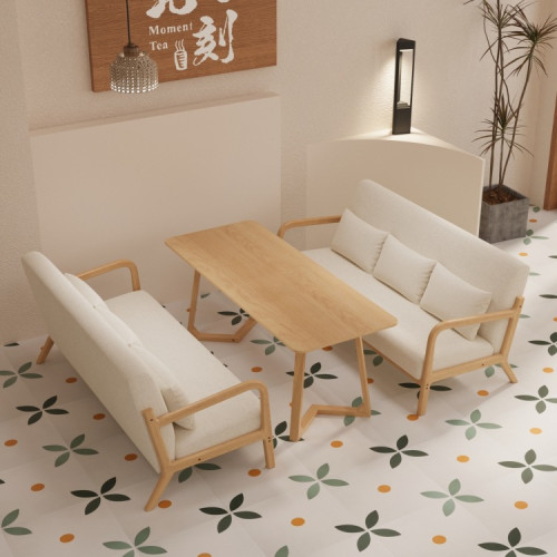 奶油風清吧咖啡廳沙發椅組合奶茶店西餐廳接待休閒洽談區沙發卡座 奶油風清吧咖啡廳沙發椅組合奶茶店西餐廳接待休閒洽談區沙發卡座