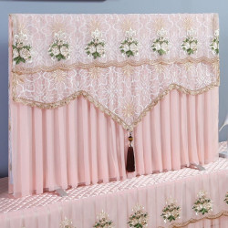 電視機防塵罩50寸55英寸65液晶電視機罩蓋布開機不取蕾絲蓋巾2024