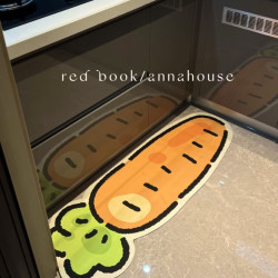 鬍蘿蔔地墊廚房地毯吸水防滑防油可擦免洗耐髒矽藻泥腳墊可剪