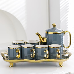 茶具套裝2025新款輕奢陶瓷水杯茶壺杯具茶杯家用客廳待客水具