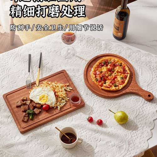 烏檀木牛排板木製餐盤披薩盤西餐盤麵包板壽司家用牛排盤牛排砧板 烏檀木牛排板木製餐盤披薩盤西餐盤麵包板壽司家用牛排盤牛排砧板
