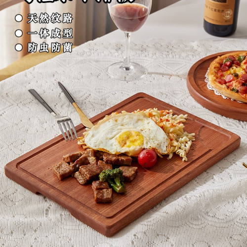 烏檀木牛排板木製餐盤披薩盤西餐盤麵包板壽司家用牛排盤牛排砧板 烏檀木牛排板木製餐盤披薩盤西餐盤麵包板壽司家用牛排盤牛排砧板