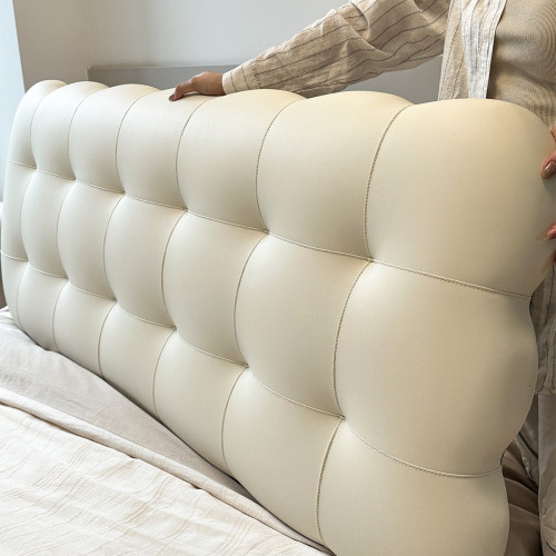 小奶泡床頭軟包靠背改造奶油風新款榻榻米無床頭靠墊皮革靠枕定 小奶泡床頭軟包靠背改造奶油風新款榻榻米無床頭靠墊皮革靠枕定