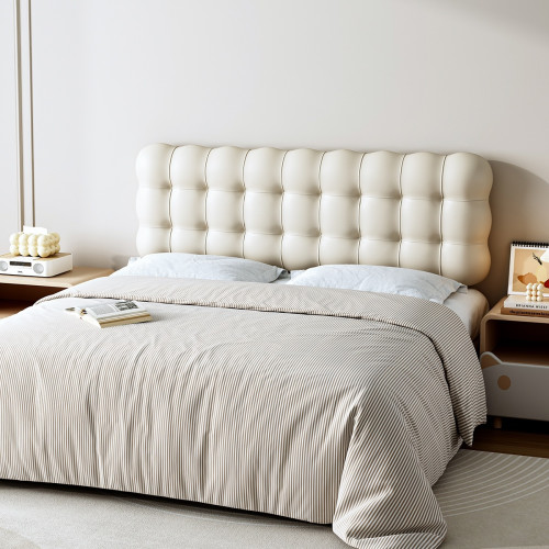 小奶泡床頭軟包靠背改造奶油風新款榻榻米無床頭靠墊皮革靠枕定 小奶泡床頭軟包靠背改造奶油風新款榻榻米無床頭靠墊皮革靠枕定