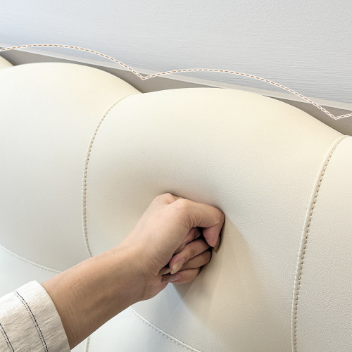 小奶泡床頭軟包靠背改造奶油風新款榻榻米無床頭靠墊皮革靠枕定 小奶泡床頭軟包靠背改造奶油風新款榻榻米無床頭靠墊皮革靠枕定