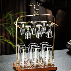 家用新款二兩分酒器白酒杯套裝小酒杯一口杯飯店酒盅帶刻度烈酒杯