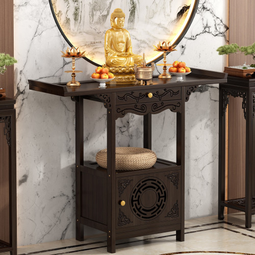 彿龕神台供桌家用香案新中式財爺櫃子菩薩觀音彿像中堂供奉香火桌
