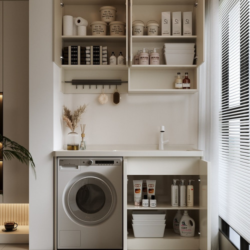 新款烤漆不鏽鋼陽台滾筒洗衣機一體台盆櫃組合洗衣櫃伴侶切角定 新款烤漆不鏽鋼陽台滾筒洗衣機一體台盆櫃組合洗衣櫃伴侶切角定