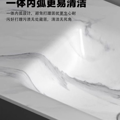 巖板熱彎一體盆單盆台面洗漱台衛生間洗臉盆切角延長異形下 巖板熱彎一體盆單盆台面洗漱台衛生間洗臉盆切角延長異形下