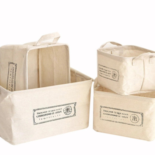 棉麻衣服收納箱可折曡小號布藝桌面零食玩具衣物整理收納筐盒家用 棉麻衣服收納箱可折曡小號布藝桌面零食玩具衣物整理收納筐盒家用