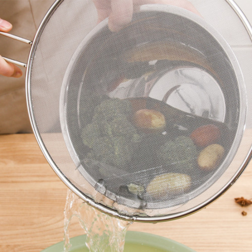 不鏽鋼防油濺鍋蓋圓形廚房家用帶手柄防油爆網漏防濺網油隔瀝水罩 不鏽鋼防油濺鍋蓋圓形廚房家用帶手柄防油爆網漏防濺網油隔瀝水罩