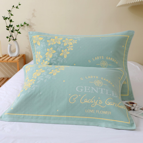 【新款枕巾】加厚細紗純棉枕巾紫色綠色小清新成人情侶紗布枕頭巾 【新款枕巾】加厚細紗純棉枕巾紫色綠色小清新成人情侶紗布枕頭巾