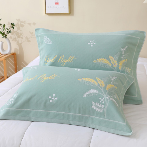 【新款枕巾】加厚細紗純棉枕巾紫色綠色小清新成人情侶紗布枕頭巾 【新款枕巾】加厚細紗純棉枕巾紫色綠色小清新成人情侶紗布枕頭巾