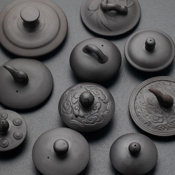 一個裝半手工家用紫砂紫泥茶壺蓋子西施茶具配件泡茶茶杯蓋子通用