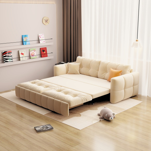 沙發床多功能兩用奶油風可折曡梳化床家用客廳小戶型法式2024新款 沙發床多功能兩用奶油風可折曡梳化床家用客廳小戶型法式2024新款