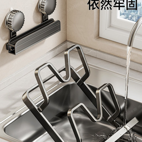 吸盤鍋蓋架壁掛式免打孔廚房置物架多功能收納架菜板多層砧板架子 吸盤鍋蓋架壁掛式免打孔廚房置物架多功能收納架菜板多層砧板架子