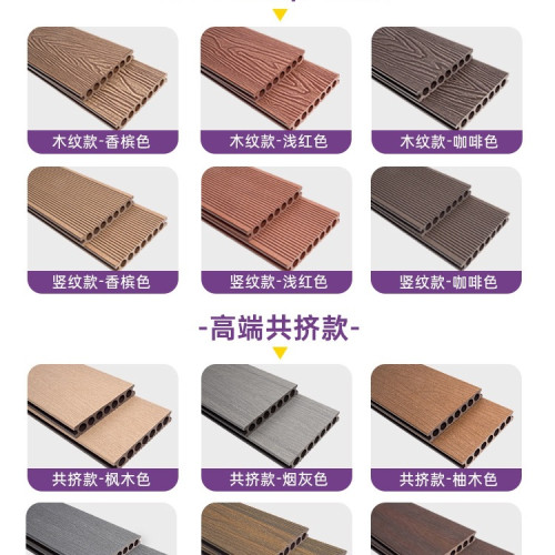 塑木地板戶外二代共擠實心木塑板庭院自鋪室外防腐木露台無縫地板