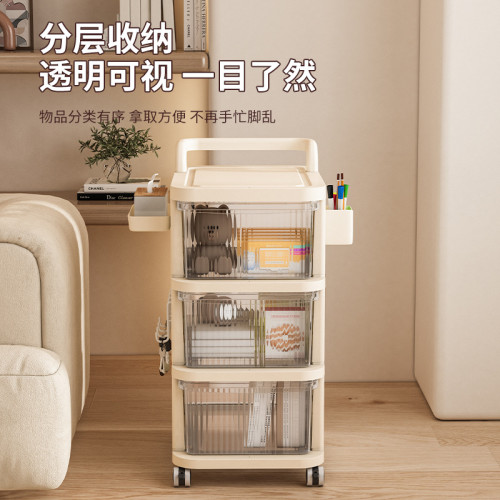 抽屜式家用桌下零食玩具儲物櫃收納櫃移動分層小推車免置物架 抽屜式家用桌下零食玩具儲物櫃收納櫃移動分層小推車免置物架
