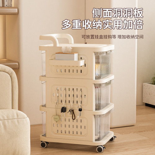 抽屜式家用桌下零食玩具儲物櫃收納櫃移動分層小推車免置物架 抽屜式家用桌下零食玩具儲物櫃收納櫃移動分層小推車免置物架