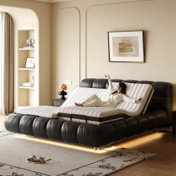 全自動智能電動床可語音零重力哄睡按摩升降床主臥雙人大床泡芙床