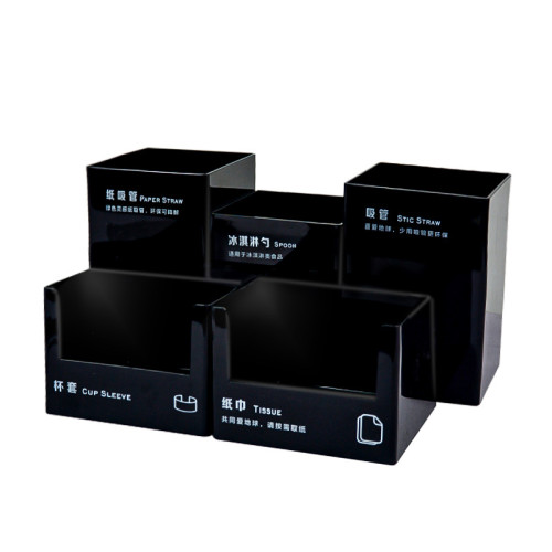 吸管盒杯套紙巾盒收納筒奶茶店商用勺子咖啡店置物架收納盒無 吸管盒杯套紙巾盒收納筒奶茶店商用勺子咖啡店置物架收納盒無
