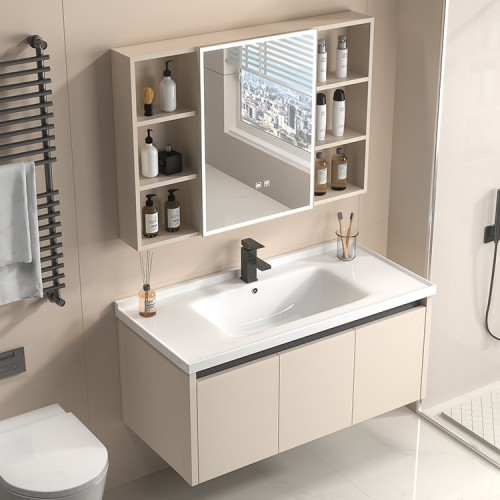 包蜂窩鋁浴室櫃衛生間洗臉盆櫃組合一體陶瓷洗手盆家用洗漱台 包蜂窩鋁浴室櫃衛生間洗臉盆櫃組合一體陶瓷洗手盆家用洗漱台