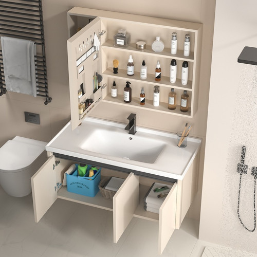 包蜂窩鋁浴室櫃衛生間洗臉盆櫃組合一體陶瓷洗手盆家用洗漱台 包蜂窩鋁浴室櫃衛生間洗臉盆櫃組合一體陶瓷洗手盆家用洗漱台