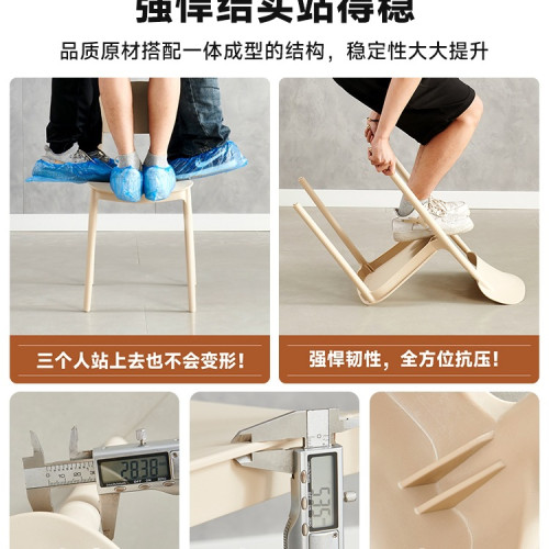 塑膠椅子加厚家用餐椅靠背椅餐桌椅出租房用新款商用餐廳吃飯凳子
