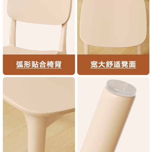 塑膠椅子加厚家用餐椅靠背椅餐桌椅出租房用新款商用餐廳吃飯凳子