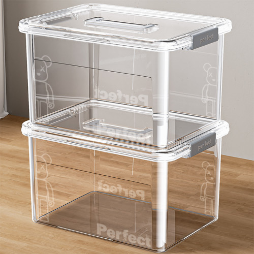透明收納箱家用衣服整理箱大容量加厚玩具零食書本塑膠儲物收納盒 透明收納箱家用衣服整理箱大容量加厚玩具零食書本塑膠儲物收納盒