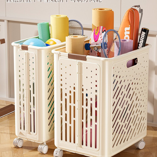 瑜珈墊收納筐帶輪家用運動工具整理羽毛球收納健身器材置物架 瑜珈墊收納筐帶輪家用運動工具整理羽毛球收納健身器材置物架