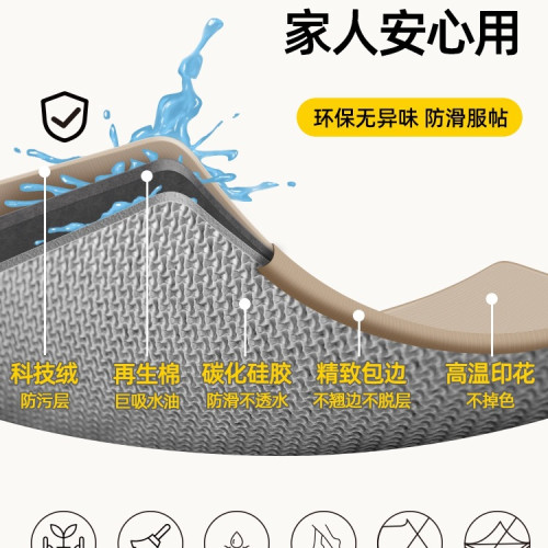 廚房地墊防滑防油可擦免洗地毯防水2025新款吸水耐髒腳墊子 廚房地墊防滑防油可擦免洗地毯防水2025新款吸水耐髒腳墊子