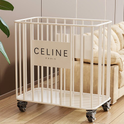 瑜珈墊收納家用落地帶輪可移動健身器材夾縫收納筐運動工具置物架